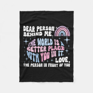 Beste Persoon Achter Me De Wereld Is Een Betere Pl Fleece Deken