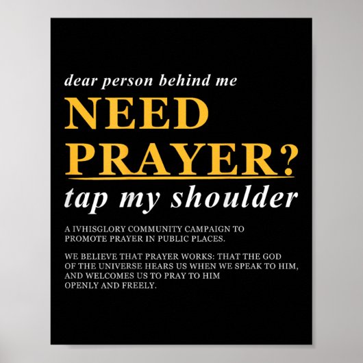 Beste Persoon Achter Me Hebt Gebed Nodig Tik Op Mi Poster (Voorkant)