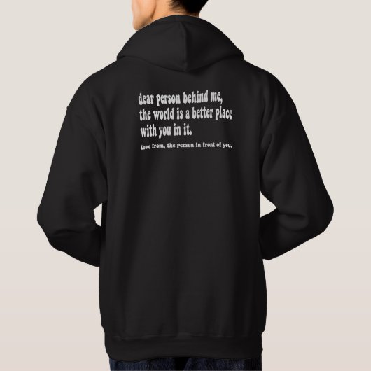 Beste Persoon Achter Me Hoodie (Achterkant)