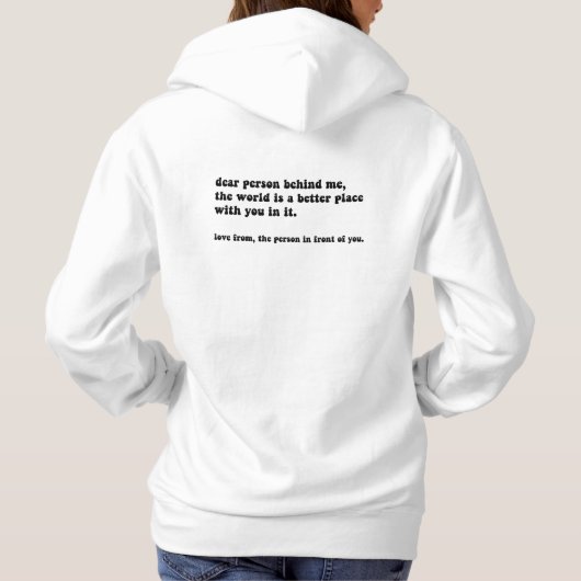 Beste Persoon Achter Me Hoodie (Achterkant)