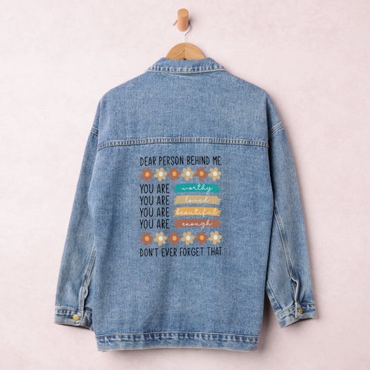 Beste persoon achter me Inspirerend prijsopgave, v Denim Jacket (Hangar)