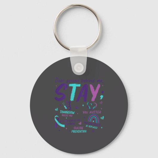 Beste Persoon Achter Me Jij Suicide Awareness Sleutelhanger (Voorkant)