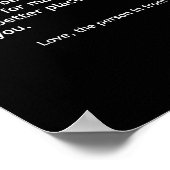 Beste Persoon Achter Me, Positieve Liefdevolle Quo Poster (Hoek)
