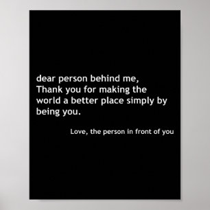 Beste Persoon Achter Me, Positieve Liefdevolle Quo Poster