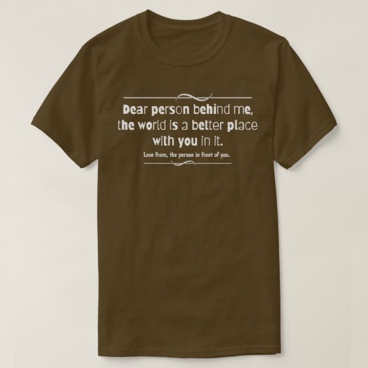 Beste persoon achter me t-shirt (Design voorkant)