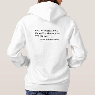 Beste Persoon Achter Me - Vriendelijkheid Hoodie