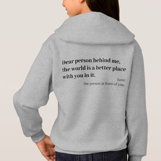 Beste persoon achter me zweet hoodie (Achterkant)