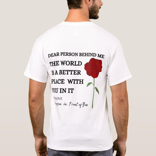 Beste persoon achter mij de wereld is een betere p t-shirt (Achterkant)
