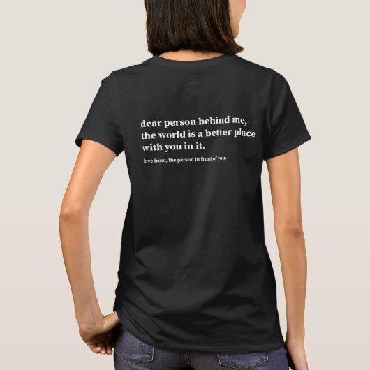 Beste persoon achter mij de wereld is een betere p t-shirt (Achterkant)