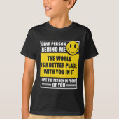 Beste persoon achter mij de wereld is een betere p t-shirt (Voorkant)