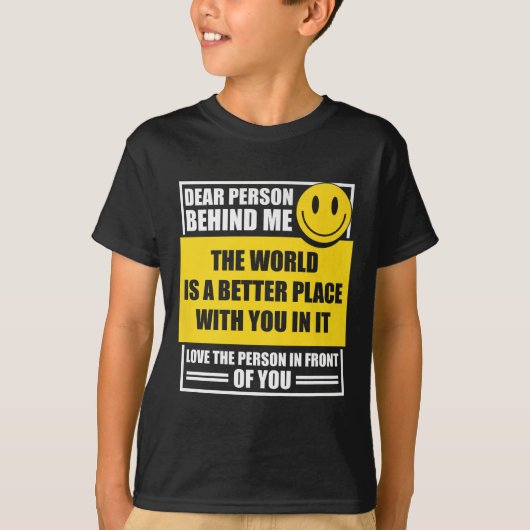 Beste persoon achter mij de wereld is een betere p t-shirt (Voorkant)