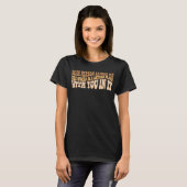 Beste persoon achter mij de wereld T-Shirt (Voorkant volledig)