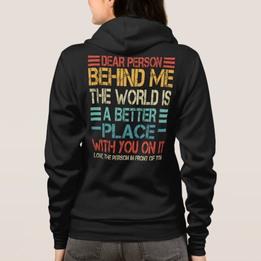 Beste persoon achter mij Full-Zip Hoodie (Achterkant)