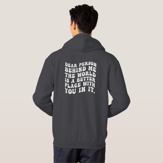 beste persoon achter mij hoodie (Achterkant volledig)