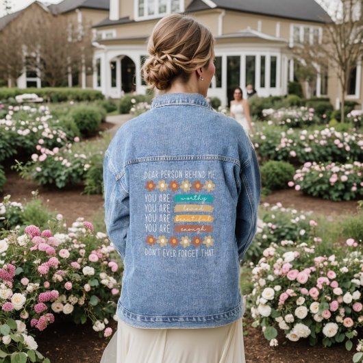 Beste persoon achter mij Inspirerend prijsopgave Denim Jacket (Huwelijk Achterkant)
