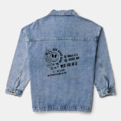 Beste persoon achter mij Motivatie Groovy Gezegde Denim Jacket (Achterkant)