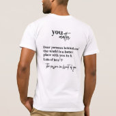 Beste persoon achter mij, Positive Quotes Mannen v T-shirt (Achterkant)