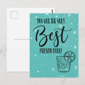 Beste persoon ooit Gin & Tonic Briefkaart (Voorkant / Achterkant)