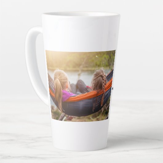 Beste persoonlijke foto van mam Ever Modern script Latte Mok (Linkerhoek)