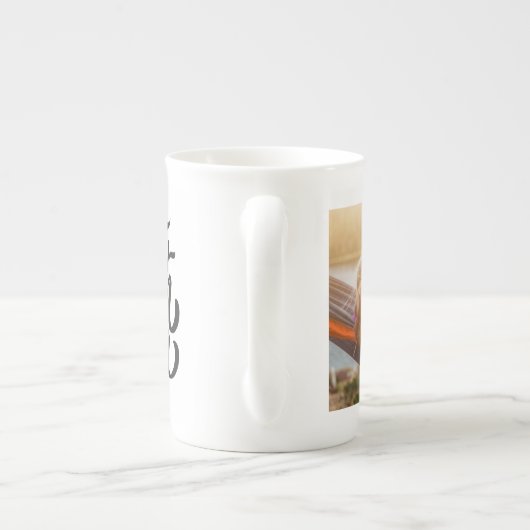 Beste persoonlijke foto van mam Ever Modern script Porselein Kop (Achterkant)