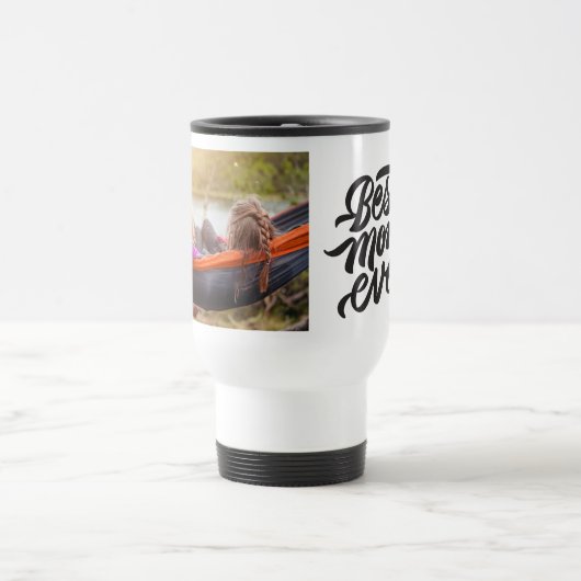 Beste persoonlijke foto van mam Ever Modern script Reisbeker (Center)
