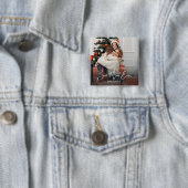 Beste persoonlijke foto van mama vierkante button 5,1 cm (In situ)