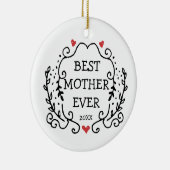 Beste persoonlijke Moederdag voor moeder ooit Keramisch Ornament (Rechts)