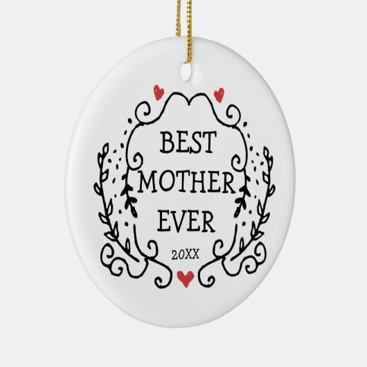 Beste persoonlijke Moederdag voor moeder ooit Keramisch Ornament (Rechts)