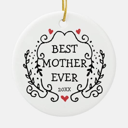 Beste persoonlijke Moederdag voor moeder ooit Keramisch Ornament (Voorkant)