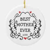 Beste persoonlijke Moederdag voor moeder ooit Keramisch Ornament (Achterkant)