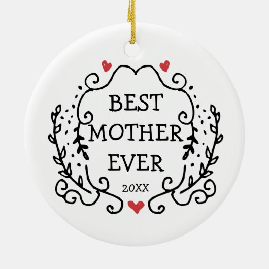 Beste persoonlijke Moederdag voor moeder ooit Keramisch Ornament (Achterkant)