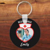 Beste persoonlijke zuster Gift Voeg je foto en naa Sleutelhanger (Voorkant)