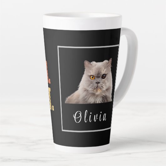 BESTE PERZISCHE KNECHT OOIT Custom Perzisch Kat Fo Latte Mok (Rechterhoek)