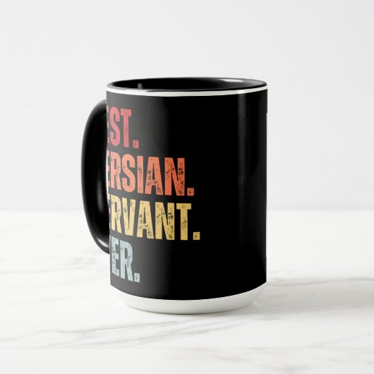 BESTE PERZISCHE KNECHT OOIT Custom Perzisch Kat Fo Mok (Voorkant links)