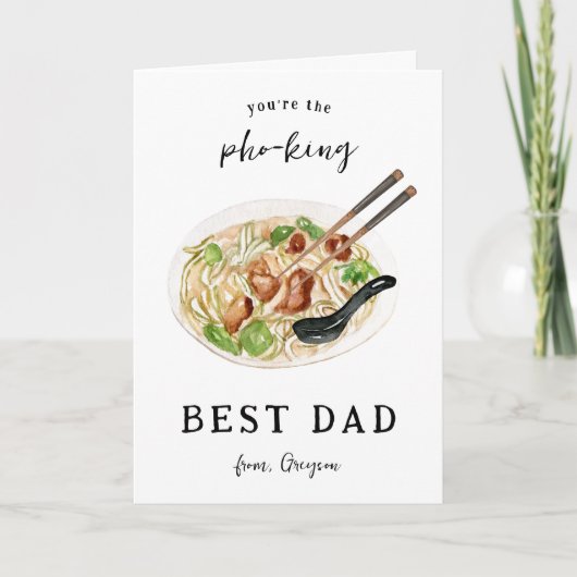 Beste Pho-King Vader Ooit | Vaderdagkaart Bedankkaart (Voorkant)