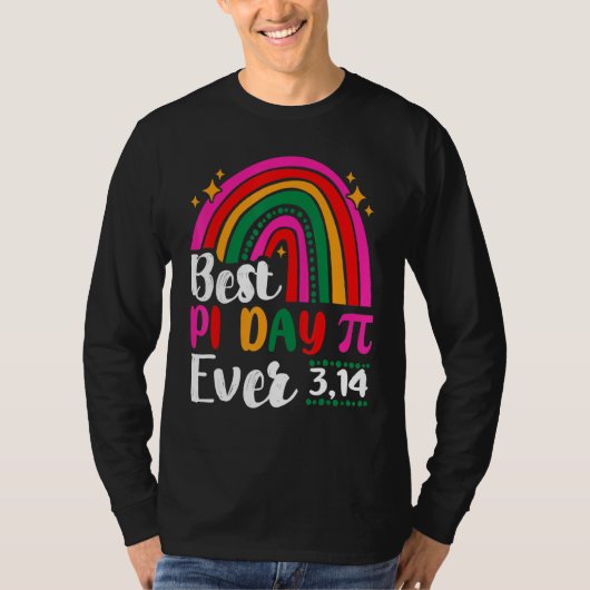 Beste Pi-dag ooit regenboog 3 14 Pi-nummer Symbool T-shirt (Voorkant)