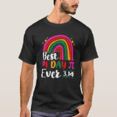 Beste Pi-dag ooit regenboog 3,14 Pi-nummer Symbool T-shirt (Voorkant)