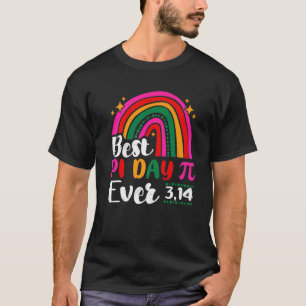 Beste Pi-dag ooit regenboog 3,14 Pi-nummer Symbool T-shirt