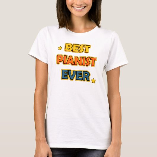 Beste pianist ooit t-shirt (Voorkant)