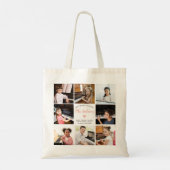 Beste Pianodocent Fotocollage Modern Tote Bag (Achterkant)