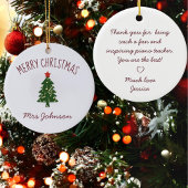 Beste Pianoleraar  cadeau Ornament