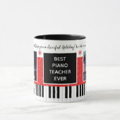 Beste Pianoleraar Ever Class Kerst Feestdagen Mok (Midden)