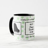 Beste Pianoleraar ooit Foto Kerstmis Feestdagen Mok (Voorkant links)