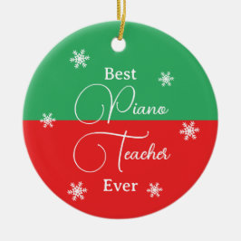 Beste pianoleraar ooit Piano Key Foto Keramisch Ornament