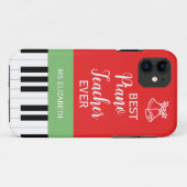 Beste pianoleraar ooit Piano Key Rood Case-Mate iPhone Case (Achterkant (horizontaal))