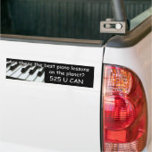 Beste pianolessen bumper sticker (Op Truck)