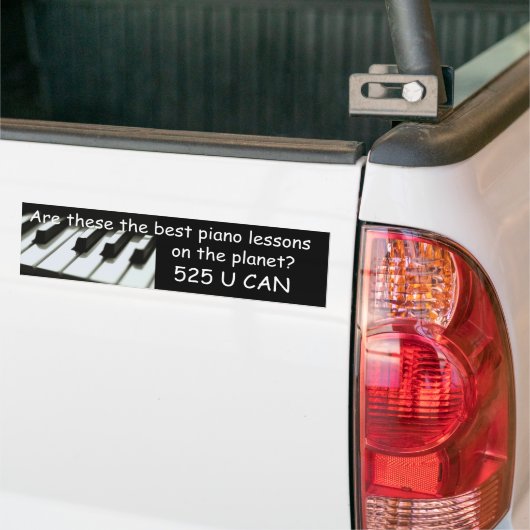 Beste pianolessen bumper sticker (Op Truck)