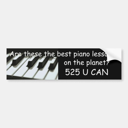Beste pianolessen bumper sticker (Voorkant)