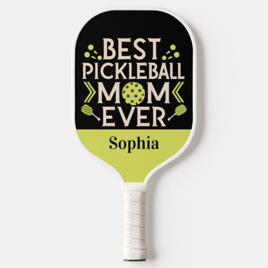 Beste pickleball mam ooit gepersonaliseerde naam paddle (Voorkant)