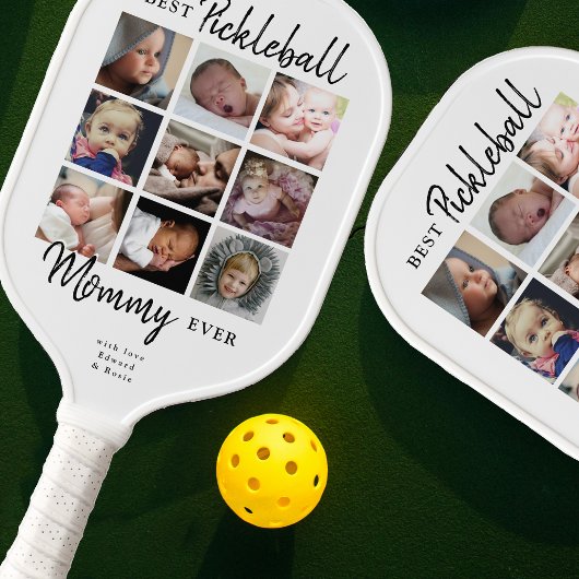 Beste Pickleball Mama Fotocollage Paddle